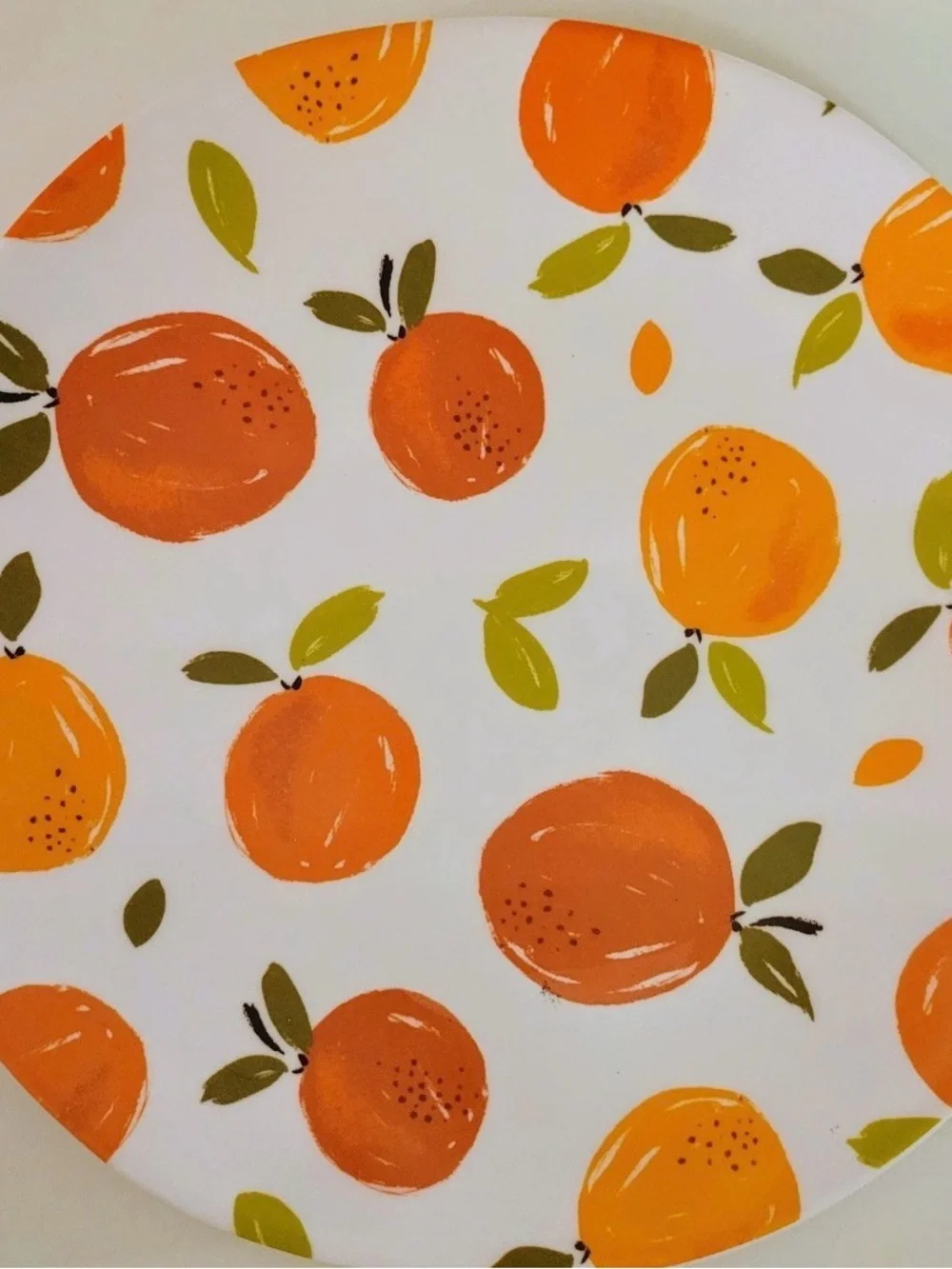 Hobby Lobby Orange Melamine Salad & Dinner Plates 4ct Each Summer Fruit Oranges
